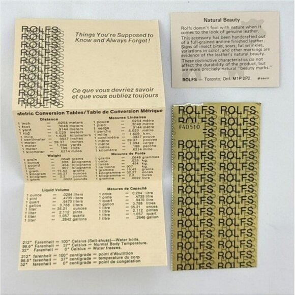 ROLFS Vintage Women's Brown Leather Trifold Wallet Snap Closure - Picture 11 of 15